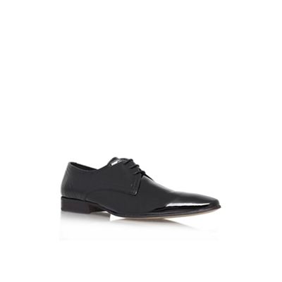Black 'Anton' flat lace up shoes
